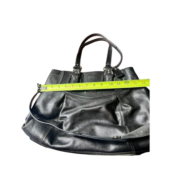 Coach 12937 Madison Sabrina Satchel – Black Leather Convertible Shoulder Bag - Picture 13 of 14